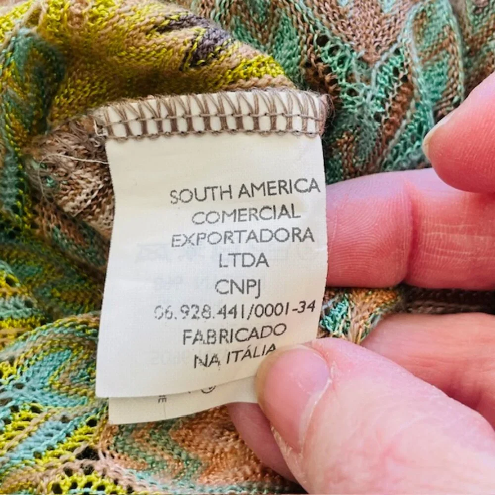 Missoni Vintage Zig Zag Raschel Lacy Knit High Neck Tank Mini Dress 40 XS/S - Picture 11 of 11